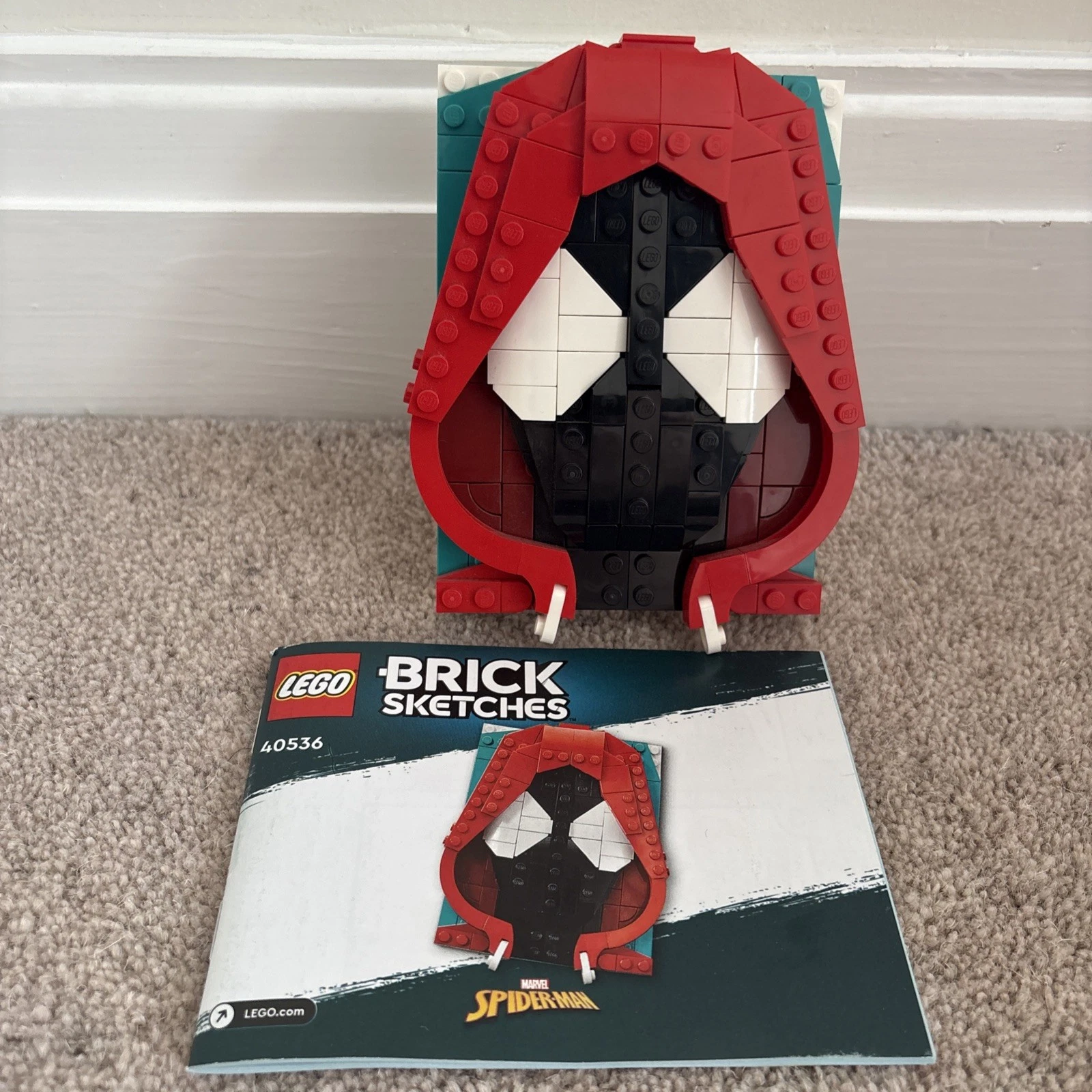 LEGO 40536 Brick Sketches Marvel Miles Morales. Complete with instructions