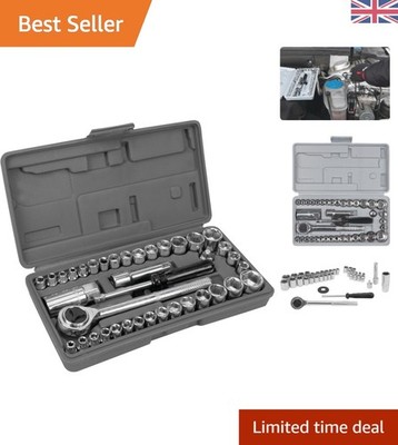 Verbesserter W1173 40-teiliger Steckschlüsselsatz mit Ratsche - Ideal für Mechaniker und Heimwerker