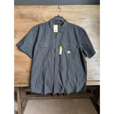 Carhartt Chambray Shirt Mens XL Black Chambary Loose Fit Midweight Button Down