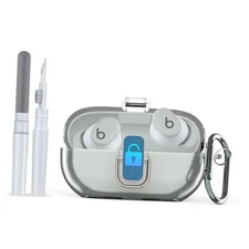 [Upgrade Secure Lock] for Beats Solo Buds 2024 Case Cover with Cleaner Clear
