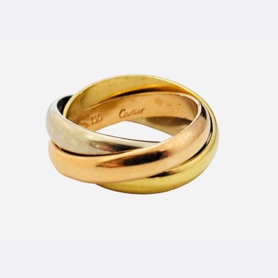 Cartier Trinity Ring 18K Tri Color Gold 750 Vintage 1977 France Sz 50 US 5.25 9g