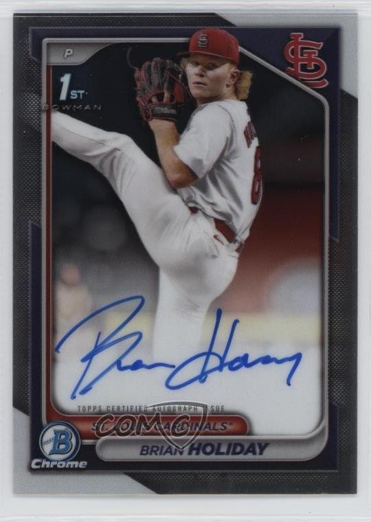 2024 Bowman Draft Chrome Prospect Auto Brian Holiday #CPA-BHO Auto 0ux3