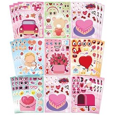 Valentine Love Heart Stickers, Valentine's Day Stickers for Kids Classroom