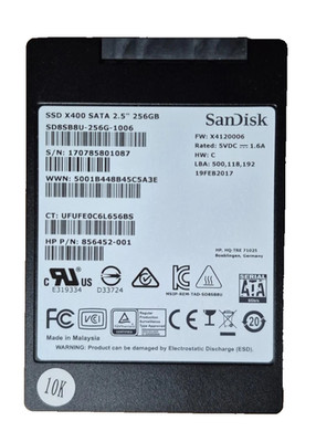 SanDisk 256GB SSD 2.5''  X400 SATA SD8SB8U-256G-1006
