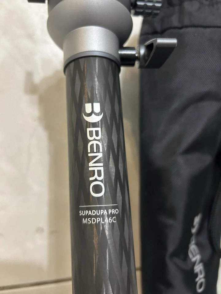 Monopie de fibra de carbono Benro MSDPL46C CN SupaDupa con cabezal nivelador (62") Foto 4 de 4