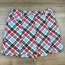 Slazenger Golf Tennis Pickleball Skirt SKORT Women's 4 Multicolor Plaid Argyle