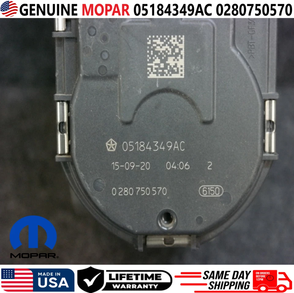 GENUINE MOPAR Throttle Body For 2011-2021 Chrysler Dodge Jeep RAM, 05184349AC - Image 4 of 4