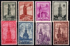 Belgique 1939 Mi. 520-527 Neuf * MH 100% monuments, contre la tuberculose