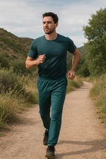 And1 Men M Green Basketball Drawstring Pants Athletic Leg Logo Sports Y2K *READ