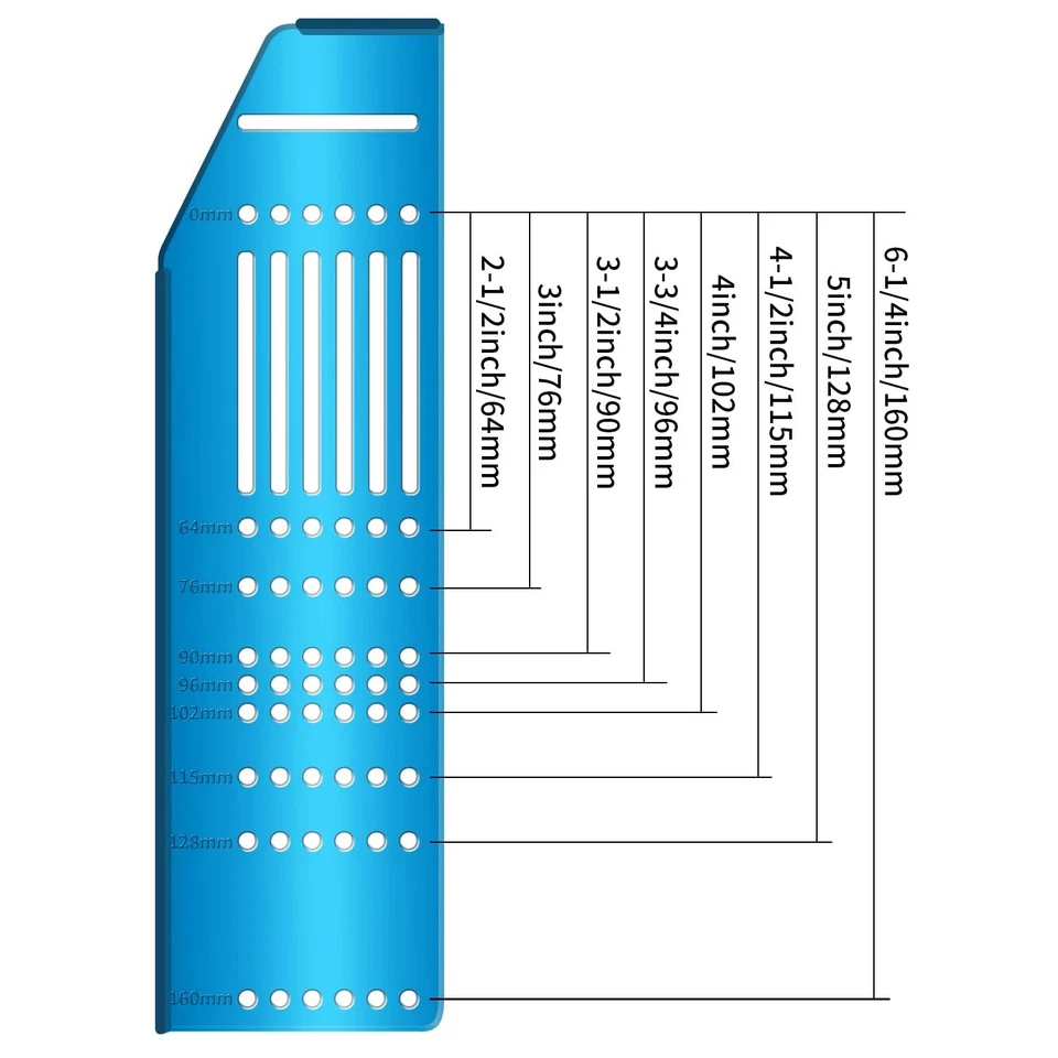 Plantilla de herrajes de gabinete múltiple con punzón central, temperatura de manija de gabinete/cajón... Foto 3 de 4