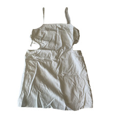 Aerie Tank Mini Dress Womens Size S White Open Side Detail Strappy Stretch Lined