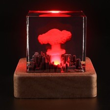 Mushroom Cloud Nuclear Blast Lamp Ornament, Atomic Bomb Model Atmospheric Lam...