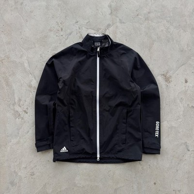 Adidas Gore Tex Jacket Mens S Waterproof Rain Shell Full Zip Outdoor Black