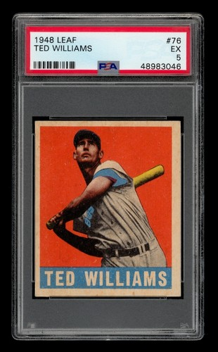 1948 Leaf Set-Break # 76 Ted Williams PSA 5 EX
