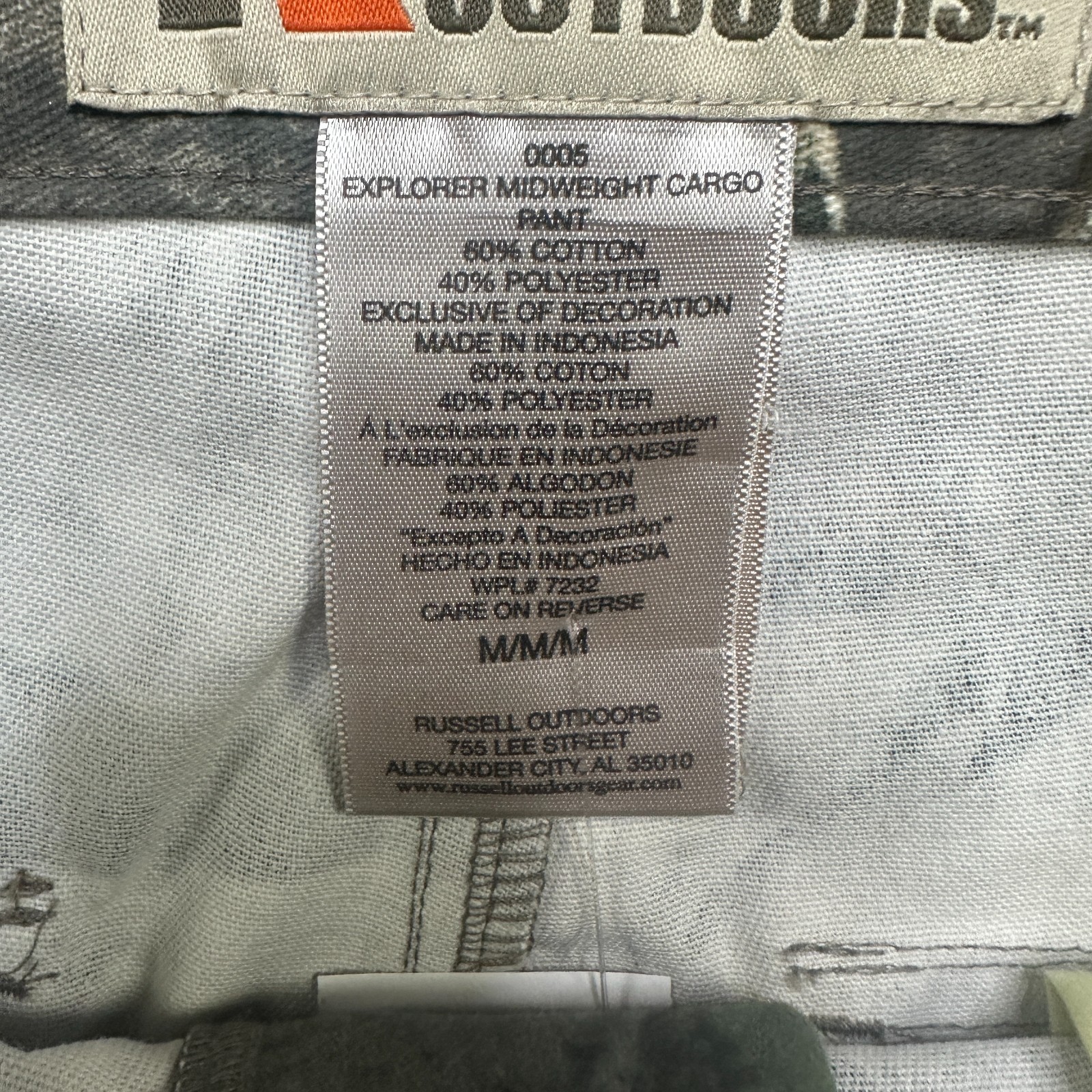 Russel Outdoors Mossy Oak Pants Mens Medium Treestand Camo Midweight Cargo image 8