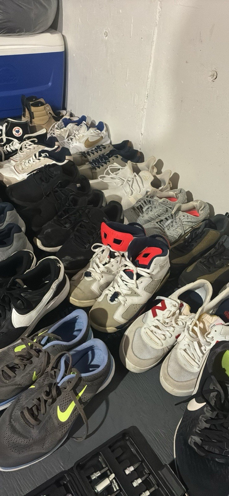 Nike, Converse, New Balance, Jordan Sneakers Mixed Lot Multicolor Unisex Adult