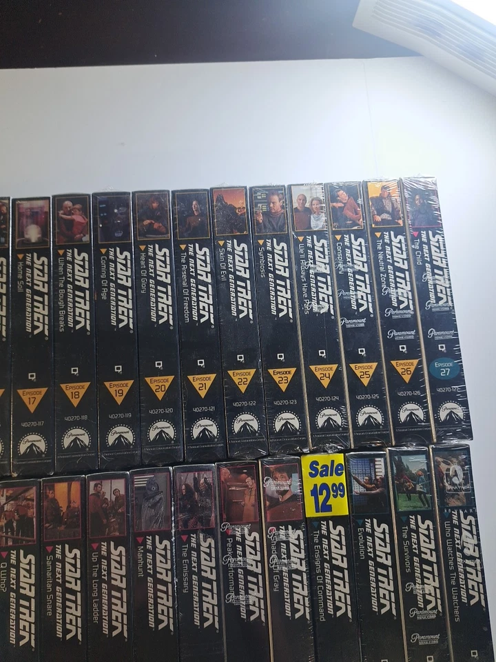 STAR TREK TNG Huge VHS Lot (76 Tapes) - NEARLY ALL SEALED! Eps 4-88 & 125 NEW - Image 4 of 4
