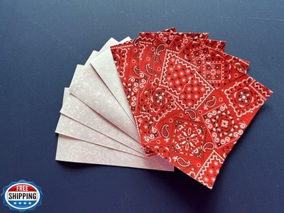 Inside/Outside Decorative Bandana Iron On Patches-Set of 10 (3  x 5 )