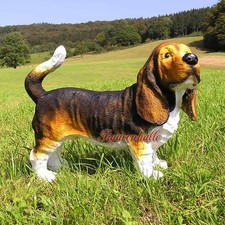 Basset Hound Hush-Puppies Figurka psa Fan Figurka ogrodowa Posąg Dekoracja Nowa