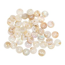100Pcs Natural Shell Button 2 Hole Mother of Pearl Button 11.5mm Sewing Button