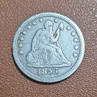 1856 Seated Liberty Quarter Dollar 25C Silver Circulated Coin Uncertified