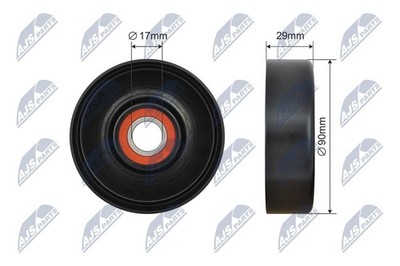 NTY Spannrolle Keilrippenriemen RNK-LR-020 Kunststoff für LANDROVER DISCOVERY 4