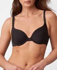 Skarlett Blue Womens Swoon Underwire T-Shirt Bra Size 34 C,Black