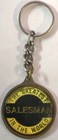 WORLD's GREATEST SALESMAN Metal Keychain Fob Key Tag Vintage (1970's) — photo 1