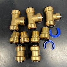 1” Push To Connect Pro line Fittings. Lot Of (9) For Copper, Pex And CPVC