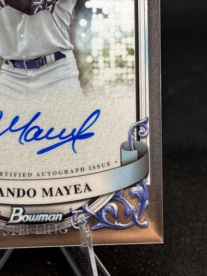 2024 Bowman Sterling Prospect Auto Brandon Mayea Brando Mayea #PA-BMY Auto - Image 4 of 4