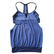 Nike Tankini Top Womens Medium Blue Laser Sport Racerback Swimwear