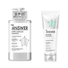 Hair Repair Shampoo+Treatment Super Lamellar  Keratin Ceramide Rich The Answer 