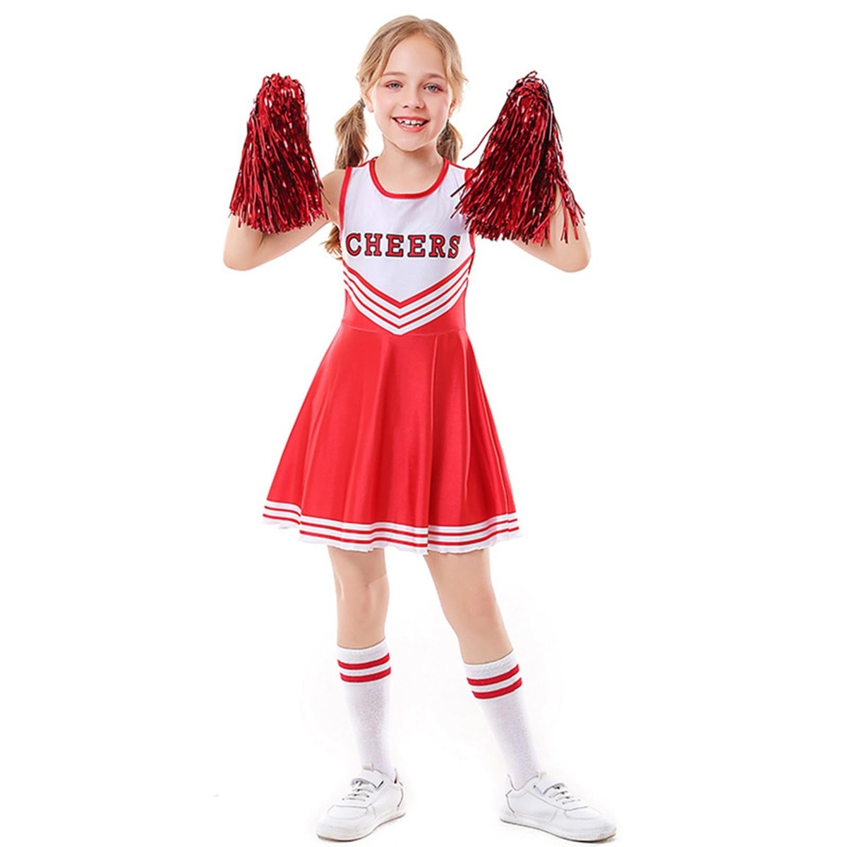 Girls Cheerleader Costumes Dresses Cheerleading Outfit Cheer