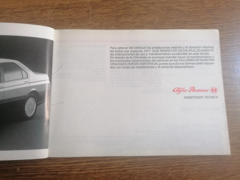alfa romeo 164 twin spark folleto, manual de uso y mantenimiento book owners - Immagine 2 di 4