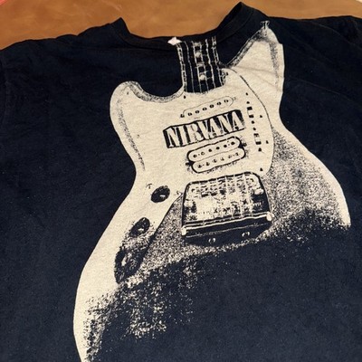 Vintage Nirvana Shirt Mens Large Black Y2K 2005 Kurt Cobain's