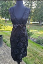 Forever Lace Black Sleeveless Dress Sz L Perfect For Any Occasions 