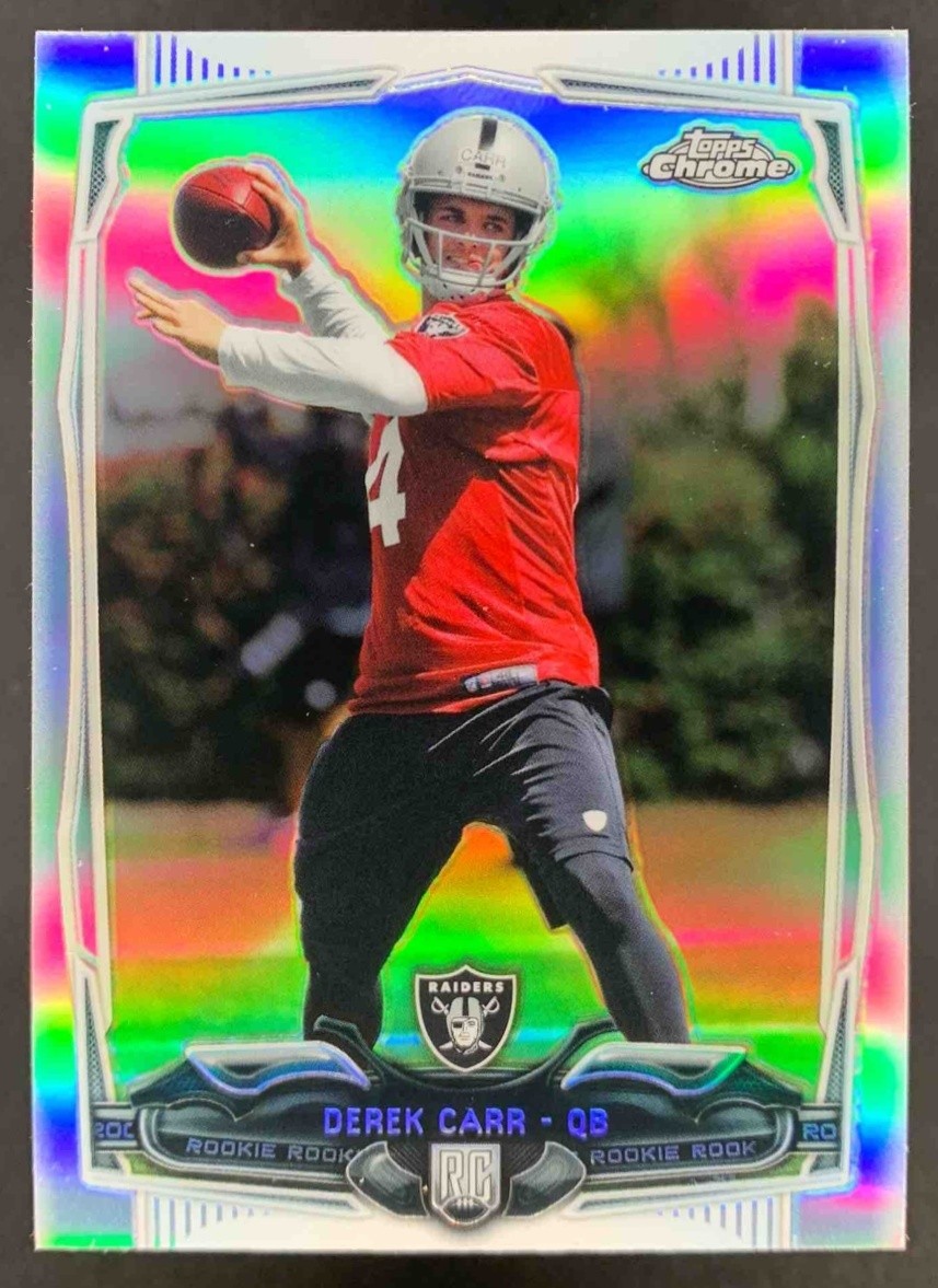Derek Carr 2014 Topps Chrome Refractor RC Raiders