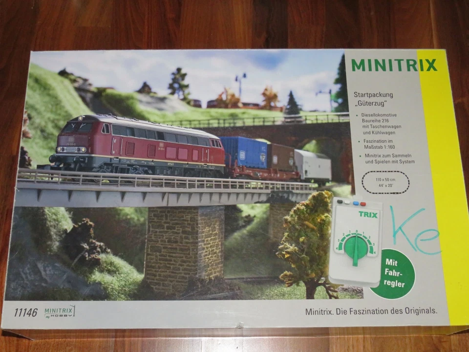 N Minitrix 11146 - Startset Güterzug mit BR 216 DB Neuwertig OVP 9674