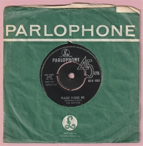 MUSIC VINYL RECORDS THE BEATLES PLEASE PLEASE ME PARLOPHONE 7" MONO 45RPM