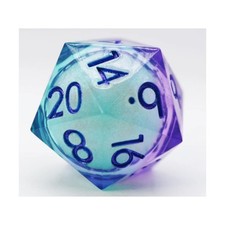 Foam Brain Dice 35mm Sharp Edge Liquid Core d20 - Fairy Dust New