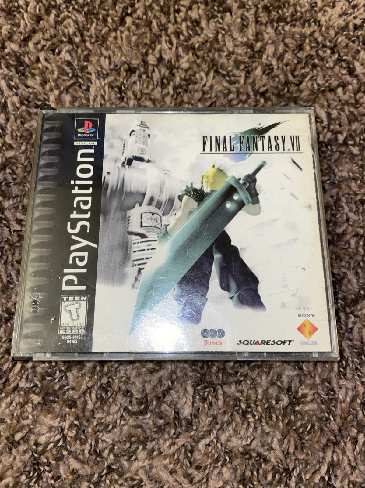 Final Fantasy VII 7 (Sony PlayStation 1, 1997) PS1 Black Label CIB MISPRINT