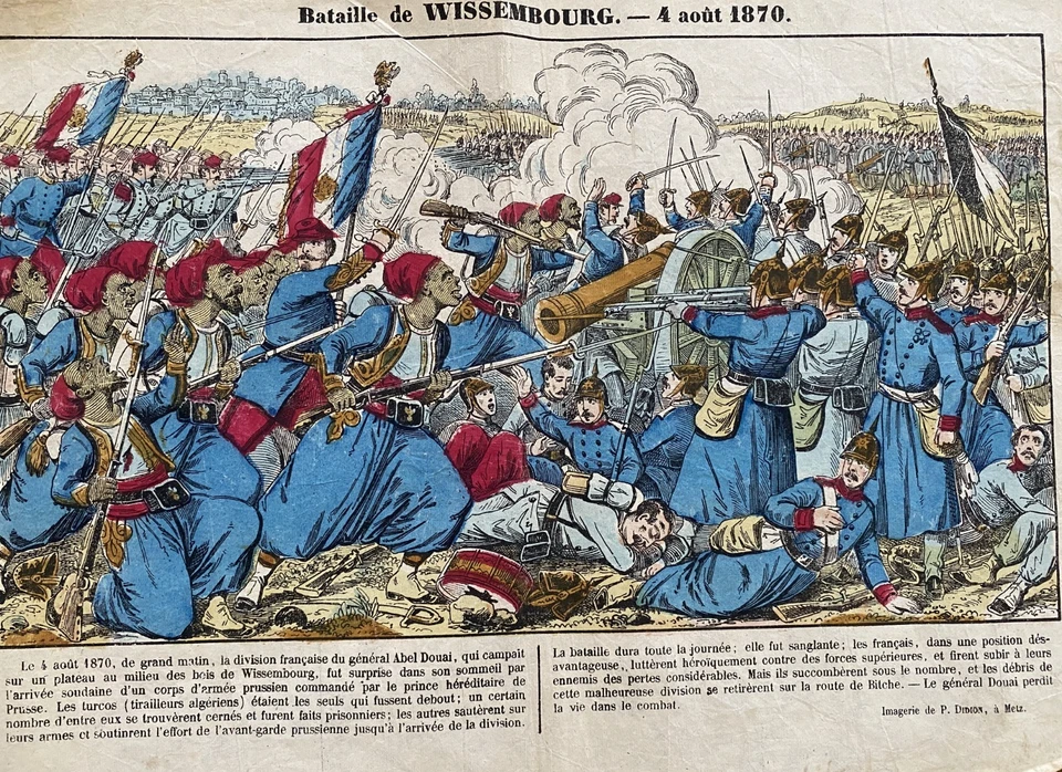 Image d'Epinal: Guerre 1870, bataille de Wissembourg, 4 août 1870 - Photo 1/4