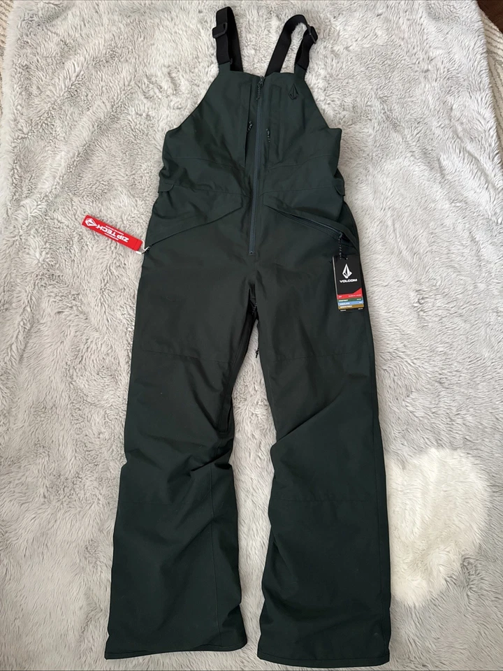 Nuevo babero Volcom BIG KIDS BARKLEY AISLADO Talla Grande Verde Escarabajo Foto 2 de 4