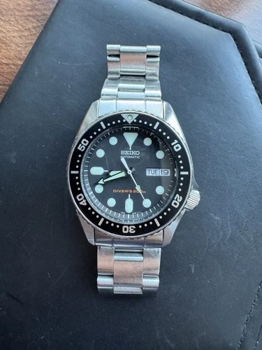 Vintage Seiko SKX013 Men's Black Automatic Diver Watch 7S26-0030 38mm RARE!!!