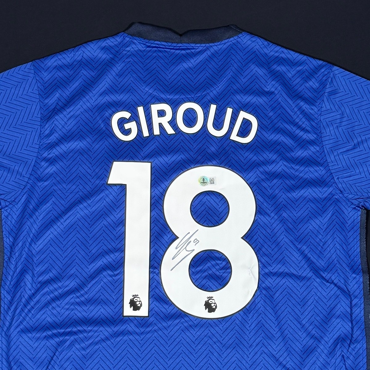 OLIVIER GIROUD Signed Chelsea FC Authentic Nike Soccer Jersey BAS
