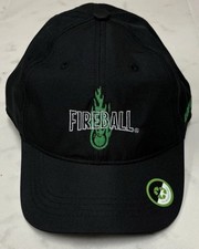 Fireball Blazin Apple Hat Black Strapback Cap NEW Whiskey Promo Adjustable