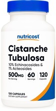 Nutricost Cistanche Tubulosa 500mg Per Serving, 120 Capsules, 60 Servings