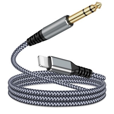 Junsky [MFi Certified] Lightning to 1/4 inch Audio TRS Stereo Cable, 4FT Ligh...