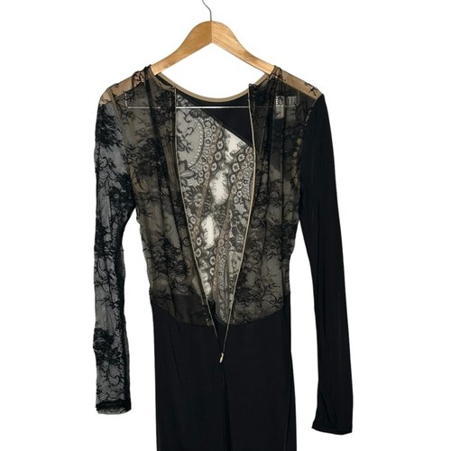 MICHAEL COSTELLO x REVOLVE Hillary Gown in Black Lace High Slit Maxi Sz Medium - Bild 14 von 15