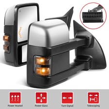 Pair Chrome Tow Mirrors Power Led Turn Signal For 08-16 Ford F250 F350 F450 F550 Pair Chrome Tow Mirrors Power Led Turn Signal For 08-16 Ford F250 F350 F450 F550